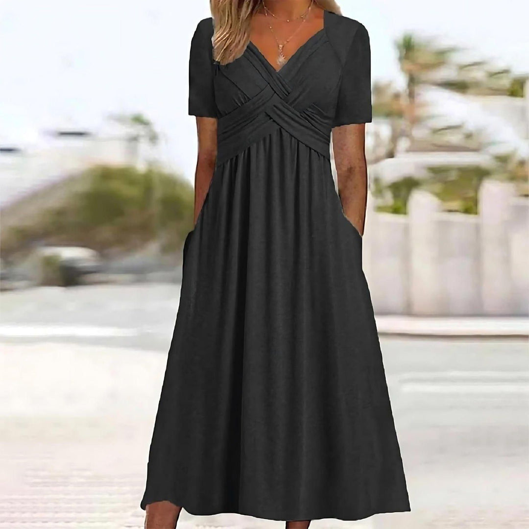 JAMAICA™ | ELEGANT TUMMY COVER MIDI DRESS